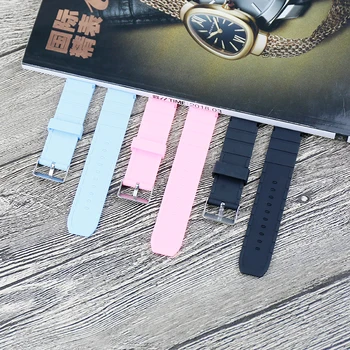 Accesorii ceas silicon curea 22mm plat drept cataramă de pin pentru bărbați și femei, copii multi-color sport brand de ceasuri