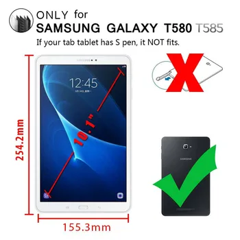 Acoperire Pentru Samsung Galaxy Tab 10.1 Caz De 360 de Rotație Caz Stand pentru Galaxy Tab A6 10.1 inch 2016 SM-T580 T585 T587 Cazuri Comprimat