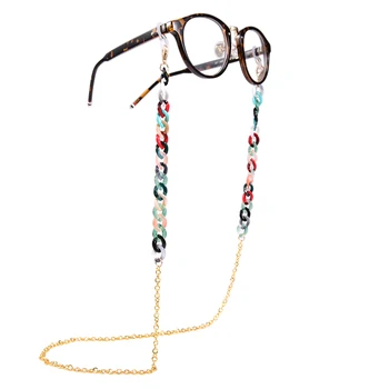 Acril colorat ochelari de Soare, Curele Ochelari Lanț Anti-Alunecare Grosime de Ochelari de Citit Gât Lanț Link-ul de Eyewears Cablul de Suport pentru Femei