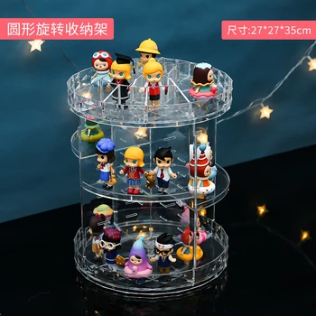 Acrilice Figurine Jucarii cutie de depozitare Desene animate Figura papusa Display Stand Praf Model de Jucărie de Colecție Vitrina