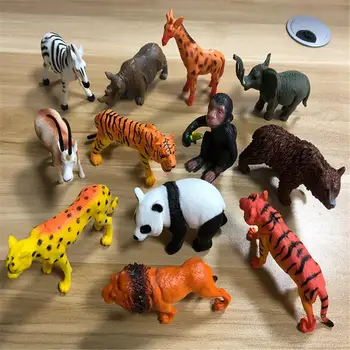 Actiune si Jucarii Figura de Animale Sălbatice din PVC Girafa Zoo Model Modelul Stabilit de Desene animate de Simulare Animal Minunat Plastice Colectare de Jucării