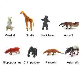 Actiune si Jucarii Figura de Animale Sălbatice din PVC Girafa Zoo Model Modelul Stabilit de Desene animate de Simulare Animal Minunat Plastice Colectare de Jucării