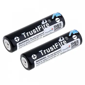 Acumulator TrustFire 2 buc 3.7 V 18650 2600mAh Li-ion Baterie Reîncărcabilă cu Supapa de Siguranta pentru Lanterne LED-uri Faruri
