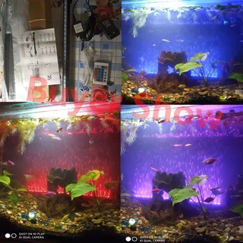 Acvariu Iluminat cu LED RGB de la Distanță Lumina de Acvariu Rezervor de Pește Acvariu Decor Subacvatic, rezistent la apa Controler Bluetooth Iluminare