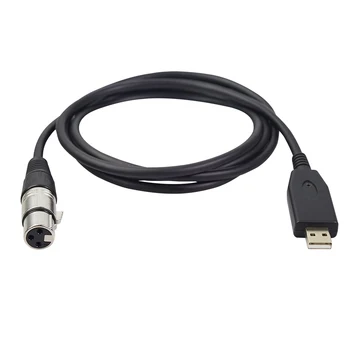 Adaptor Cablu pentru Microfon USB de sex Masculin la XLR de sex Feminin Microfoane Ușor Transportă Întâlnire Parte pentru Înregistrare Karaoke Cântând