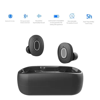 Adevărat Pavilioane Wireless Bluetooth 5.0 Căști in-Ear Stereo Wireless Căști setul cu Cască Cu un Caz de Încărcare pentru Samsung Nota 8