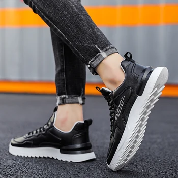 Adidasi Barbati Pantofi Casual Tendință Dantela-up Respirabil Om Pantofi de Moda Primavara in aer liber Pantofi Plat Zapatillas Apartamente Pentru Bărbați, Mocasini