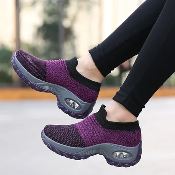 Adidasi pentru Femei Pantofi de Tenis Non-alunecare Respirabil Femei Șosete Încălțăminte Fund Gros de Sport în aer liber Elastic pe Pernă de Aer