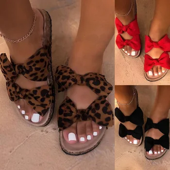 ADISPUTENT Arc Leopard Femei Papuci de Vara Open Toe Platform Slide Doamnelor Moda Hollow Lumina Alunecare Pe Sandale Pantofi