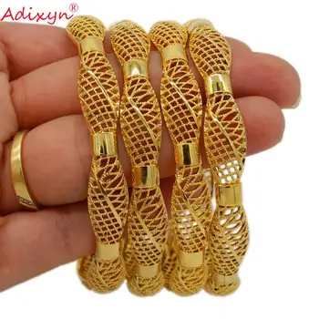 Adixyn 24K Dubai Bratari&Brățări pentru Femei Fata de Culoare de Aur/Cupru Brățară Mireasa Bijuterii N071020