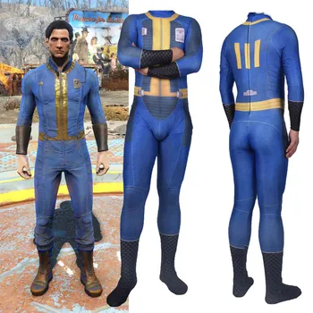 Adult Copii Joc Fallout 4 Seif Costum Cosplay Costum Zentai Petrecere De Halloween Costum Body, Salopete