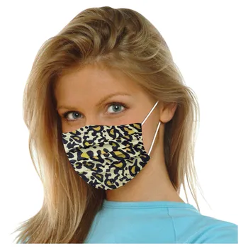 Adult de Unică folosință Anti-Masca pătrat Roșu Leopard de Imprimare Masca Anti-Poluare Tesatura Dirt 3 Mască strat маска для лица от вируса
