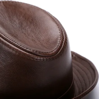 Adult Piele naturala Pălărie pentru Bărbați Pălării piele de Vacă Pălării New Sosire Britanic Domnilor Moda Capac Cadou de Anul Nou B-7144