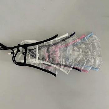Adult Transparent Gura Masca de Buze Limbă Vorbesc Zâmbet Masti de Fata Reuseable PVC Praf Dropletsproof de Protecție Față