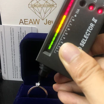 AEAW 0.5 ct 5mm Tăiat Rotund EF VVS1 Moissanite Inel Argint 925 Inel cu Diamant Trecut Testul de Moda Semn de Dragoste de Moda Prietena Cadou