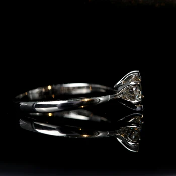 AEAW 0.5 ct 5mm Tăiat Rotund EF VVS1 Moissanite Inel Argint 925 Inel cu Diamant Trecut Testul de Moda Semn de Dragoste de Moda Prietena Cadou