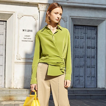 AEL Asimetrie de cauzalitate tricou femei iarba verde bluza de vara moda streetwear doamnelor de sus 2020 new sosire