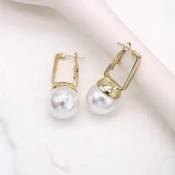 AENSOA 2020 Japonia Noua Geometrice Perla Picătură Cercei Pentru Femeile de Moda Temperament Meci Pearl Earing Brinco Boucle d'oreille