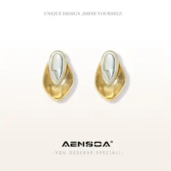 AENSOA 2020 Vintage de Culoare de Aur Picătură Cercei pentru Femeile de Moda Noua Minimalist Declarație de Cercei de Metal Geometrice Pandantiv Bijuterii