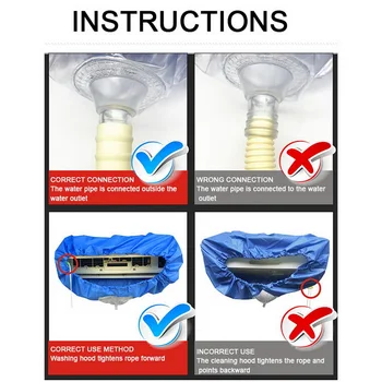 Aer Conditionat Curatare Aer Condiționat Capacul De Spălare Montat Pe Perete De Protecție Capac De Praf Curat Instrument De Strângere DustChairCover