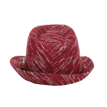 [AETRENDS] Lână Simțit Fedora Jazz Cap Pălării Panama pentru Femei Pălării Z-5415
