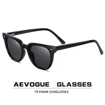 AEVOGUE 2020 Nou TR ochelari de Soare Polarizat Om Femeile Rundă de Moda Chic Trend de Brand Designer de Ochelari de Soare UV400 AE0858