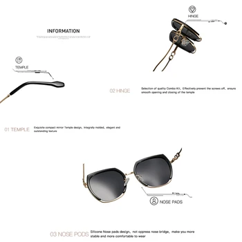 AEVOGUE Noi Femei Supradimensionat Poligon de Moda Polarizat ochelari de Soare de Conducere Gradient Lens de Călătorie în aer liber Ochelari UV400 AE0829