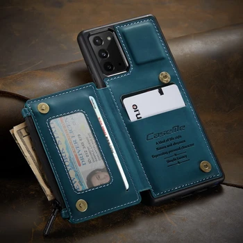 Afaceri Elegant Caz De Telefon Pentru Samsung Galaxy S20 Ultra S9 Plus S8 S10 Slot Pentru Card De Suport Suport Capac Pentru Note20 Nota 10 Coque