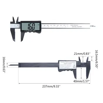 Afișaj Digital Electronic Șubler cu Vernier Inch/Metric de Conversie de 6 inch 0-150mm Full-Screen Etrier Instrument de Măsurare