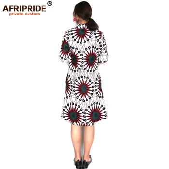 Africa de 2 piese costume pentru femei haină lungă+ankara fusta print dashiki halat dashiki set plus dimensiune bazin riche AFRIPRIDE S1826008