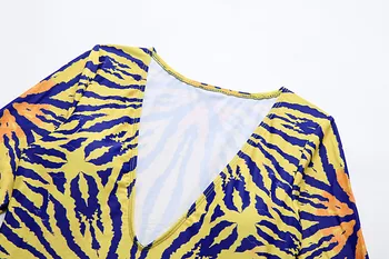 Africa De Imprimare Maneca Lunga, Costume De Baie O Piesă De Protecție Uv Costume De Baie Femei 2021 Căptușit Plaja Monokini Face Baie Pe Plajă Rochii V Gâtului