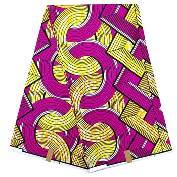 African ceara de imprimare tesatura 6 metri Africa de ankara tesatura 40*40 de fire moi de înaltă calitate moale design Ankara material pentru rochie