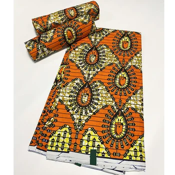 African ceara de imprimare tesatura 6 metri Africa de ankara tesatura 40*40 de fire moi de înaltă calitate moale design Ankara material pentru rochie