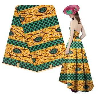 African tesatura bumbac ankara tesatura en-gros din africa de imprimare tesatura pur de mireasa rochii de mireasa din Africa material ceara H190722
