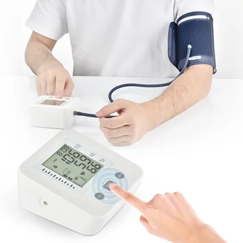 Agdoad Brand Digital Rata de Bataie a Inimii Puls Pătrat de Alarmă Voce Brațul Casă Automată de monitorizare a Tensiunii Arteriale BP Mini Tensiometru