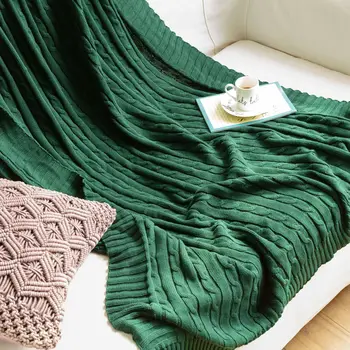 Aggcual Europa de noi produse de bumbac arunca pătură tricotate pături de Călătorie pentru paturi canapea capac Solid de culoare cald Cuvertură XT46