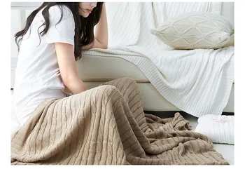 Aggcual Europa de noi produse de bumbac arunca pătură tricotate pături de Călătorie pentru paturi canapea capac Solid de culoare cald Cuvertură XT46