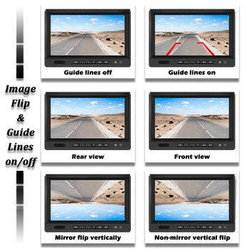 AHD Monitor Auto 9 inch 4ch/4 Split Recorder DVR Auto Ecran și Camera retrovizoare LCD Display Recorder pentru Camion, RV