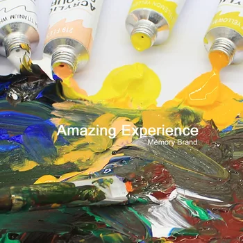 Aibelle 24 Culori Tub Vopsea Acrilica set de Mana Profesionale Perete Vopsit cu Vopsea Artistul Desena Arta Pictura Instrumente de Desen Pigmenți