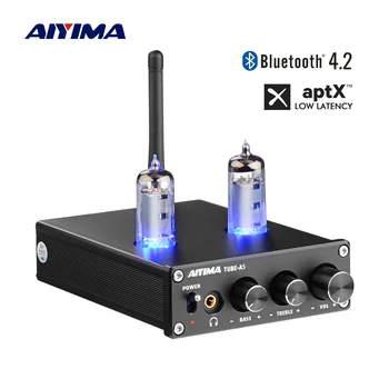 AIYIMA Bluetooth Amplificator de Putere 50Wx2 Stereo TPA3116D2 Sunet Amplificador 6J4 Vid Tub Amplificator pentru Căști Difuzor Audio Amp
