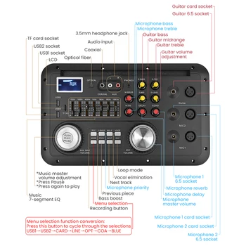 AIYIMA DSP Bluetooth MP3 Decoder Bord Karaoke Preamplificator Mixer cu EQ Pierderi de Fibre Coaxial Egalizator Pentru Amplificator Audio Home Theater
