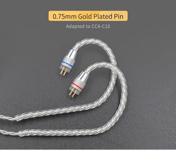 AK CCA Căști Modernizate Argint Placat cu Cablu de Cupru 2pin Casti Cablu de CCA C10/C16 TRN V80