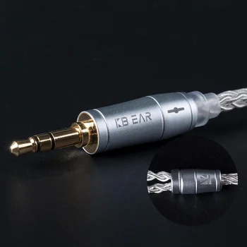 AK KBEAR 8 Core Actualizat Argint Placat cu Cablu 3.5/2.5/4.4 mm pentru Căști Cablu Cu MMCX/2Pin Pentru AS16 as12 ZSN PRO TRN X6 V90 ZSX F1