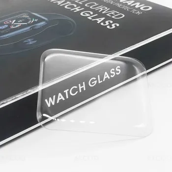 Akcoo 6D Full Cover Pentru apple watch 4 ecran protector UV Plin adeziv de Film de sticlă pentru Apple Watch 4 3 2 1 40 44 38 42mm ecran de film