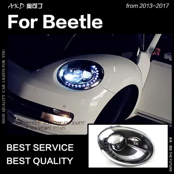 AKD Mașină de Styling pentru Beetle Faruri 2013-2017 Beetle LED-uri Faruri DRL-a Ascuns Capul Lampa Angel Eye Bi Xenon Fascicul Accesorii