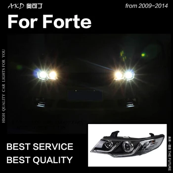AKD Styling Auto Lampă de Cap pentru Kia Forte Faruri 2009-Forte Coupe LED Faruri LED DRL Hid Bi-Xenon, Accesorii Auto