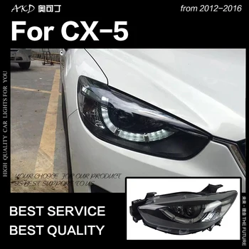 AKD Styling Auto Lampă de Cap pentru Mazda CX-5 Faruri 2012-2016 CX5 LED-uri Faruri Angel Eye cu LED DRL Hid Bi-Xenon, Accesorii Auto