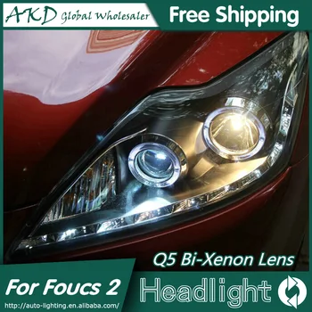AKD Styling Auto pentru Ford Focus Faruri 2009-2011 Clasic cu LED Faruri LED DRL Bi Xenon Lentile High Low Beam Parcare Lampă de Ceață
