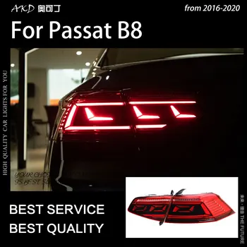 AKD Styling Auto pentru VW Passat B8 stopuri-2019 Passat spate cu LED-uri Lampa cu LED DRL Dynami Semnal Frână Inversă Accesorii auto