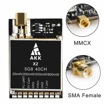AKK X2 SMA/X2P SMA /MMCX 25 mw/200mW/500mW/800mW 5.8 GHz 37CH FPV Transmițător & Audio Inteligent OSD GROAPĂ Modul De Modele RC de piese de Schimb